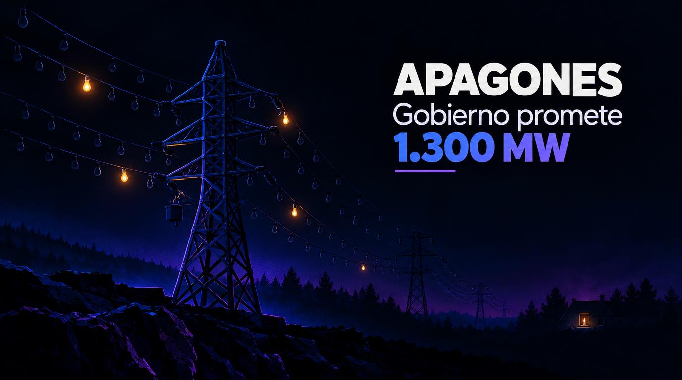 El gobierno promete 1.300 megavatios mientras el país sigue a oscuras