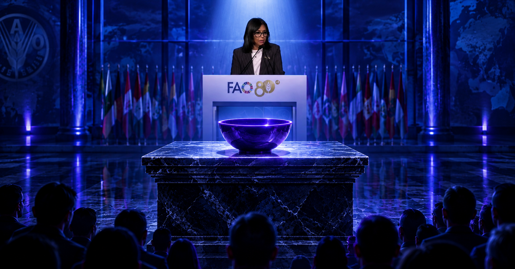 Delcy Rodríguez lanza en la FAO el plan «Venezuela Alimenta»