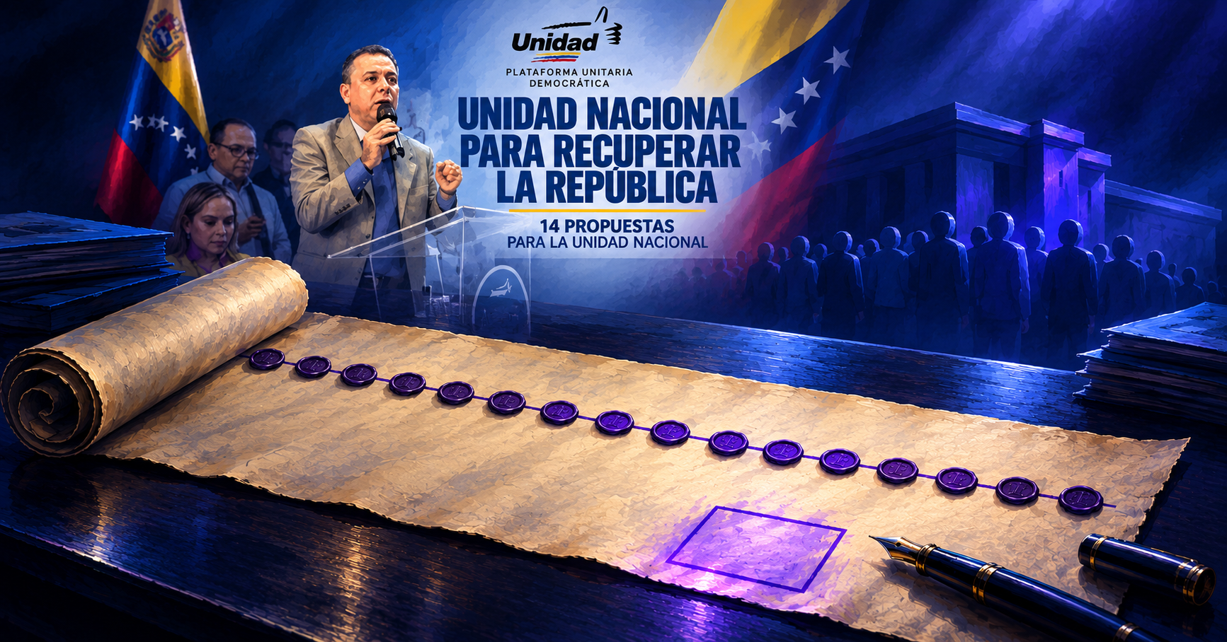 La Plataforma Unitaria lanza un Gran Acuerdo Nacional y ratifica a Machado