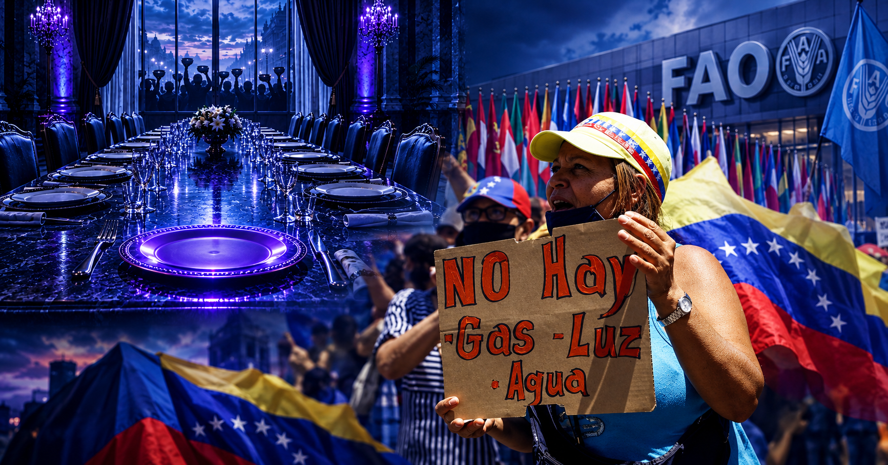 Delcy Rodríguez viaja a Roma para el Foro Mundial de la Alimentación de la FAO entre protestas de venezolanos, y estará fuera del país mientras arranca la tercera ronda del diálogo y se elige el Comité de Postulaciones